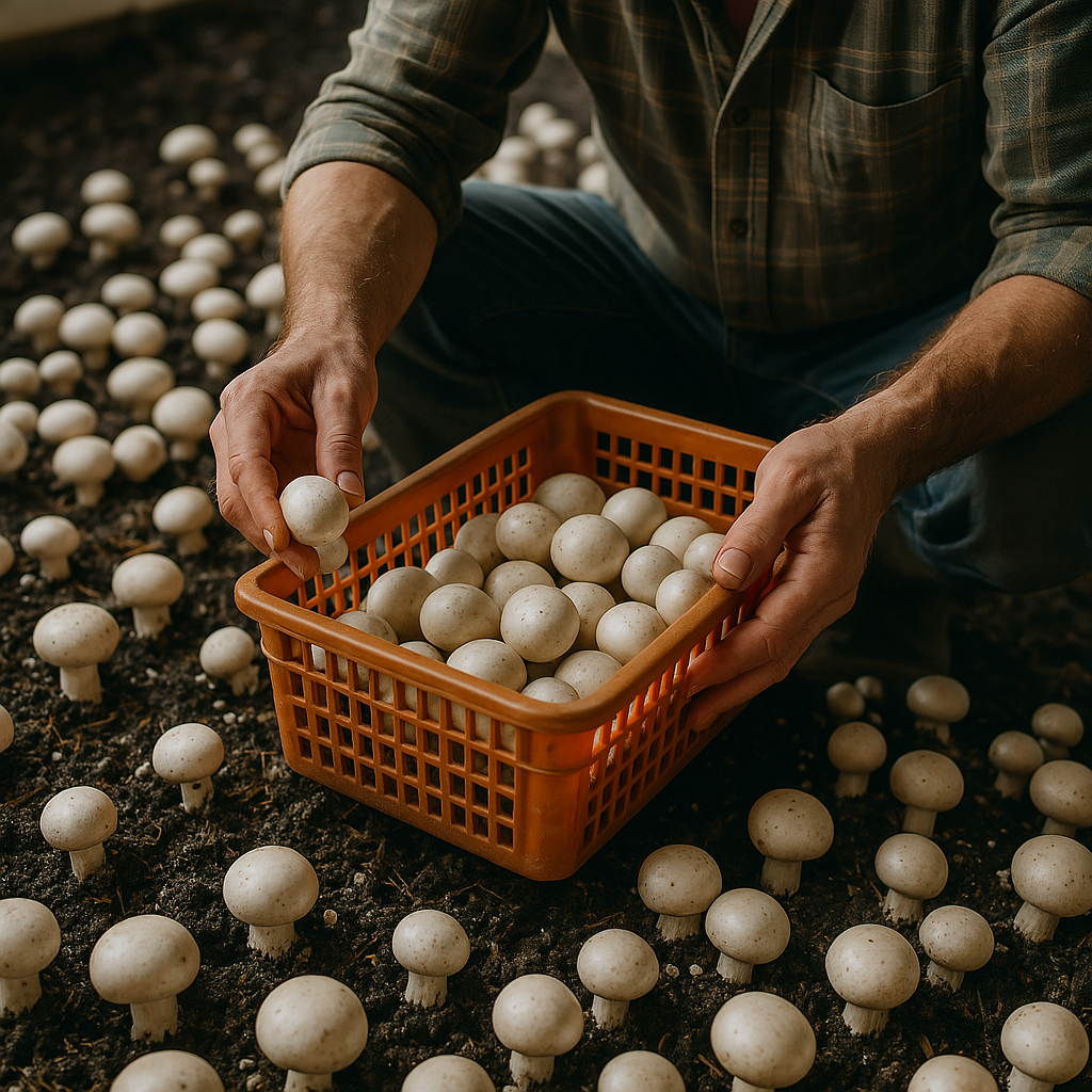 बटन मशरूम (Button Mushroom) की खेती कैसे करें